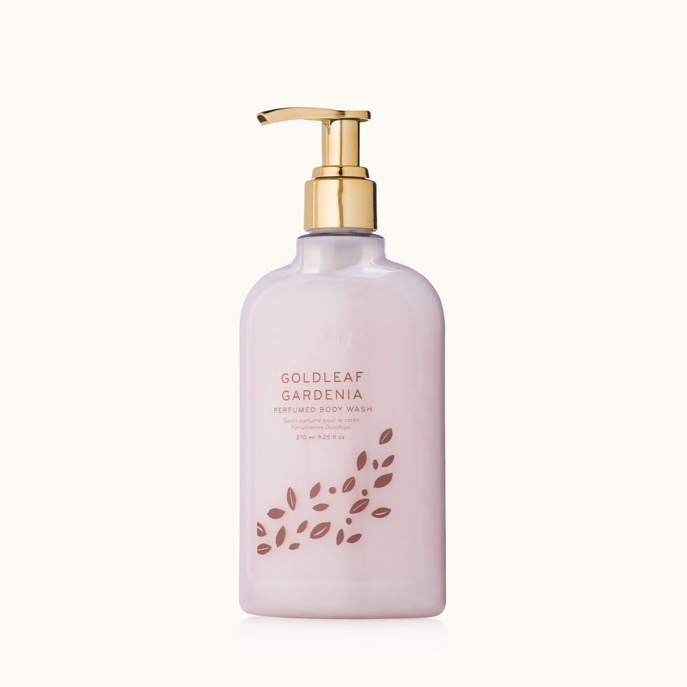 Thymes Goldleaf Gardenia Perfumed Body Wash for shower or bath image number 0